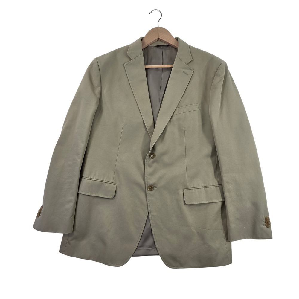 Banana Republic Blazer Men 44R Beige EUC Tessuti di Sondrio Italian Fabric